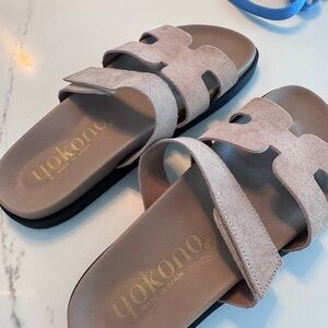 Yokono H inspired footbed comfort sandals size 40 or 9.